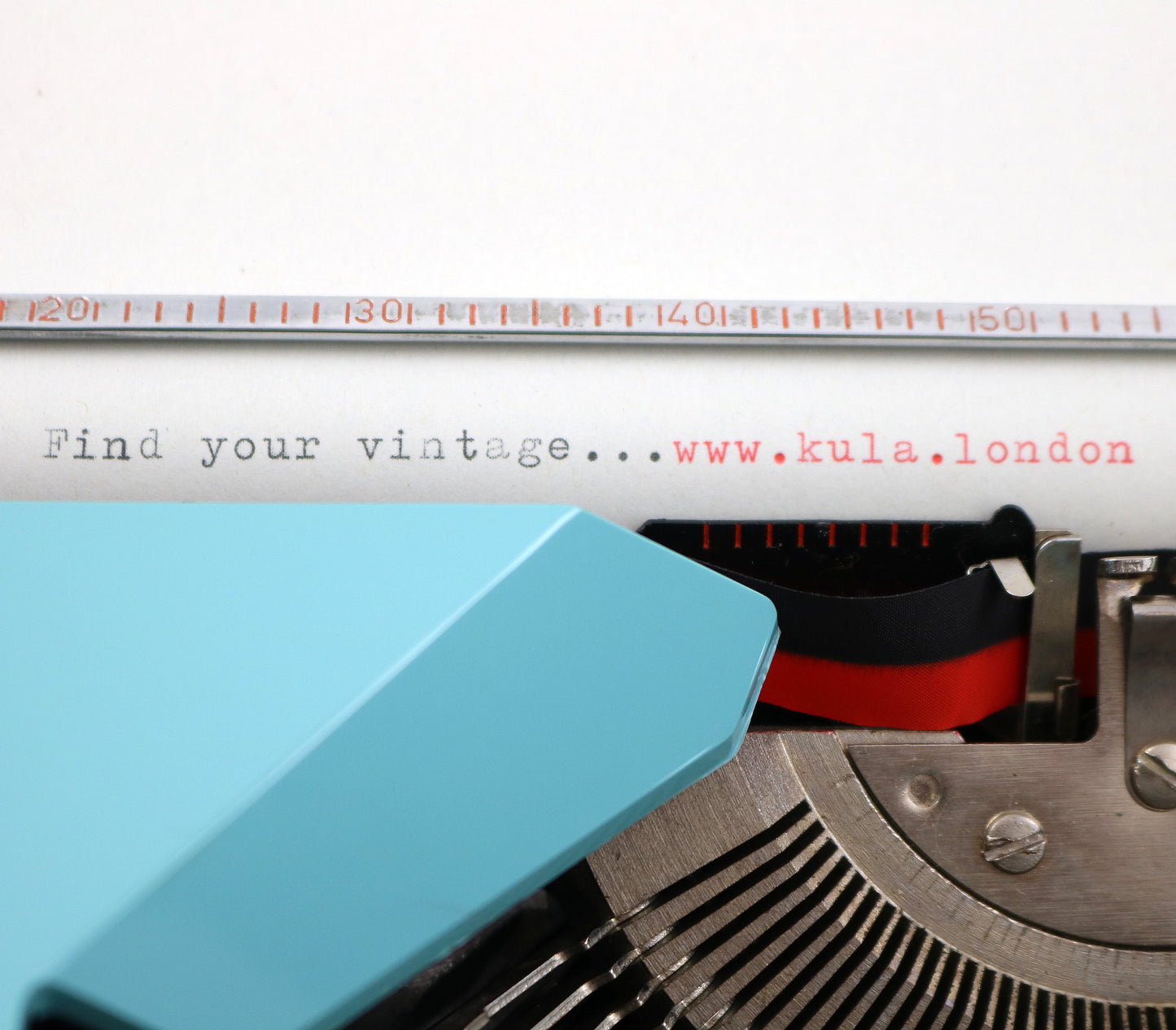 Modernist Maritsa 30 typewriter with cover - blue and black - working conditon