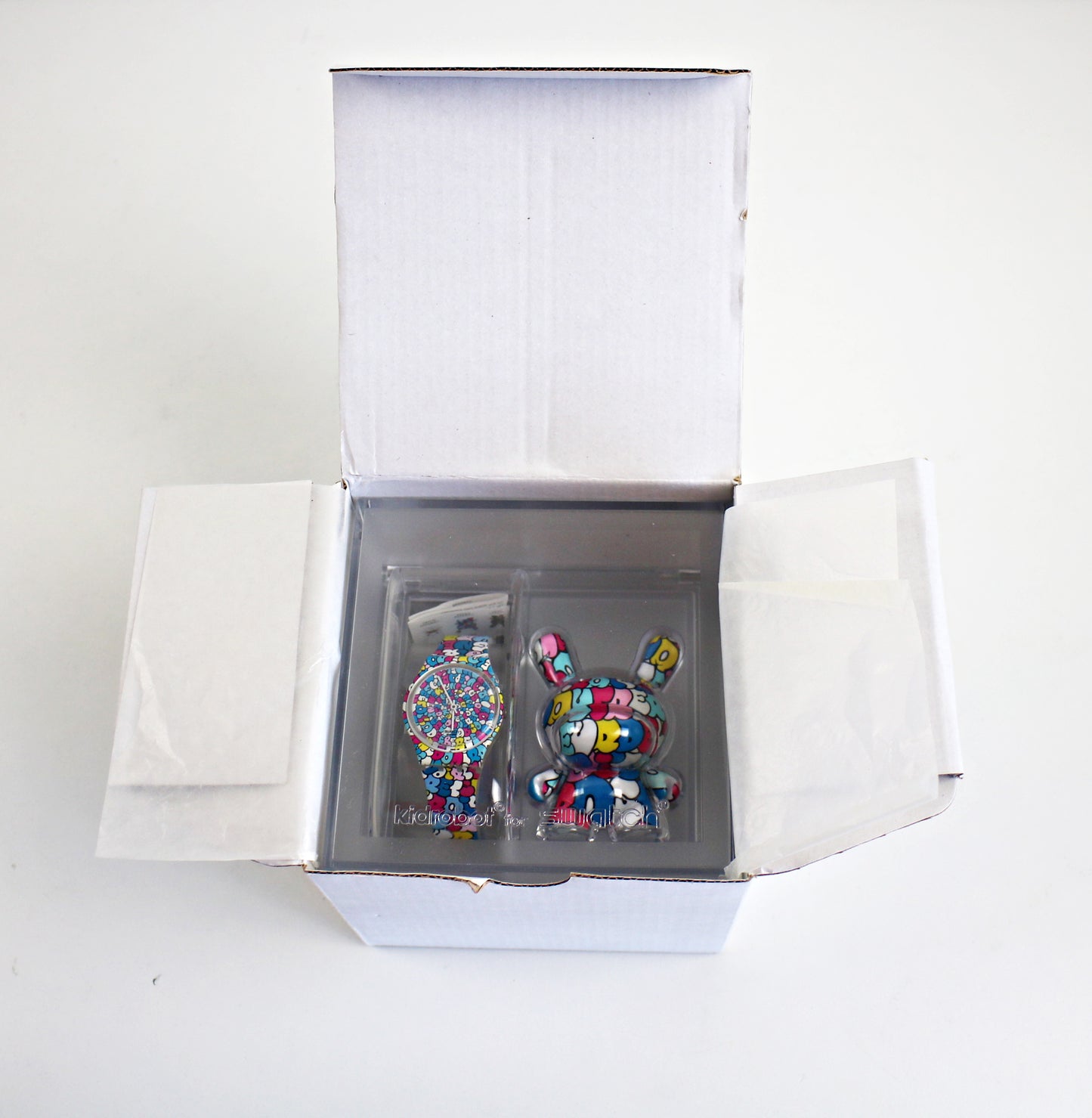 KIDROBOT for Swatch Watch and 3" Dunny set Love Song by Tilt - RETIRED UNUSED