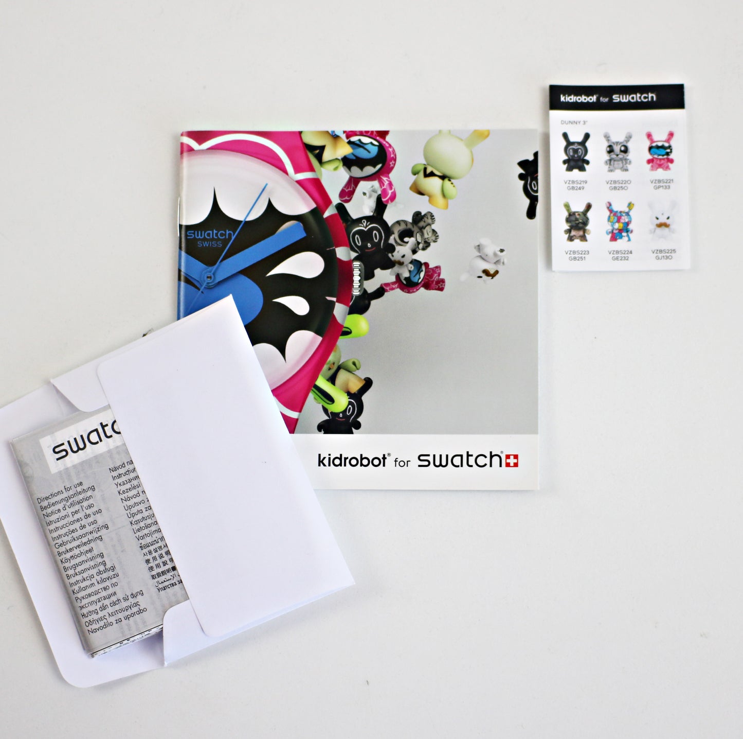 KIDROBOT for Swatch Watch and 3" Dunny set Love Song by Tilt - RETIRED UNUSED