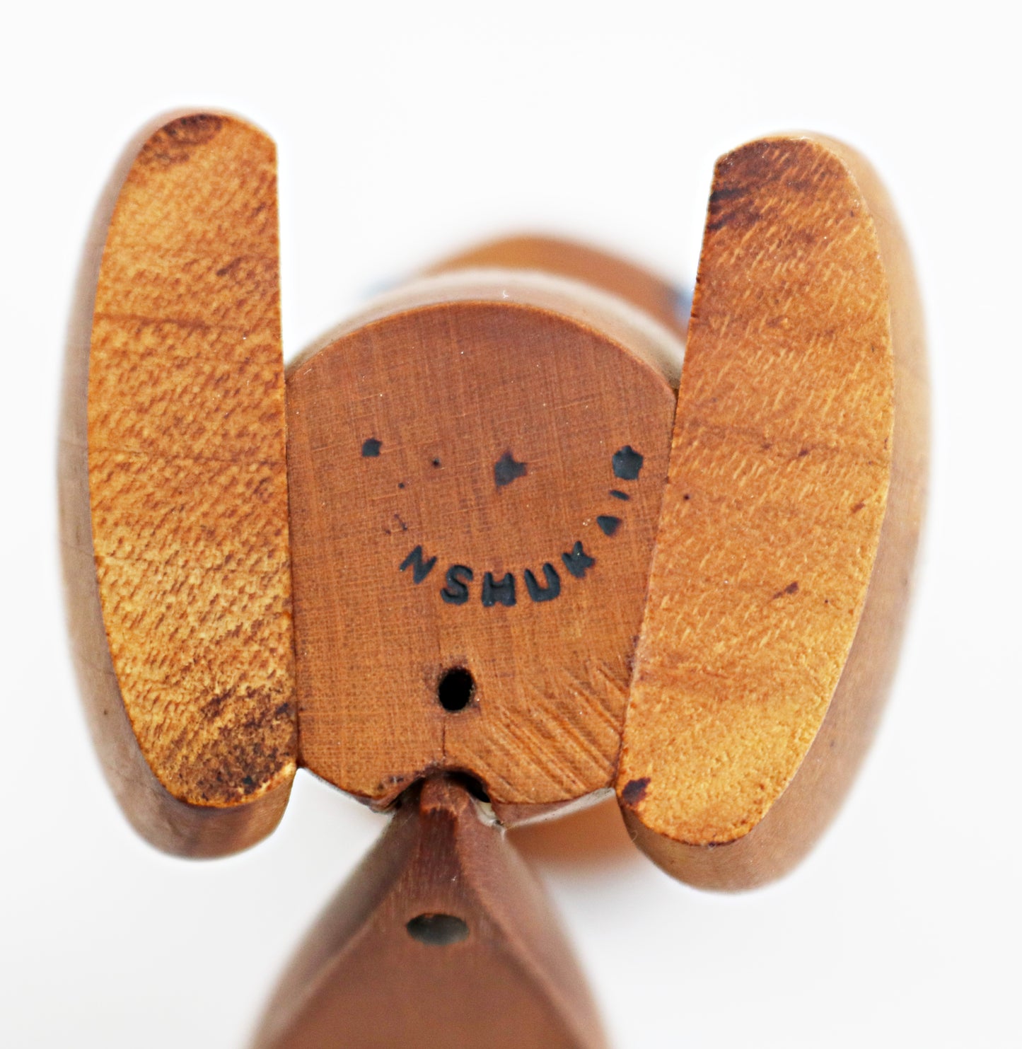 Mid century stylised wooden squirrel by Senshukai Japan boxed
