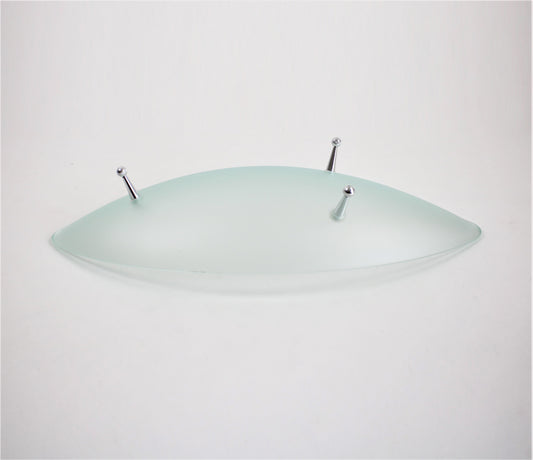 Y2k Preloved fruit bowl in frosted glass and metal