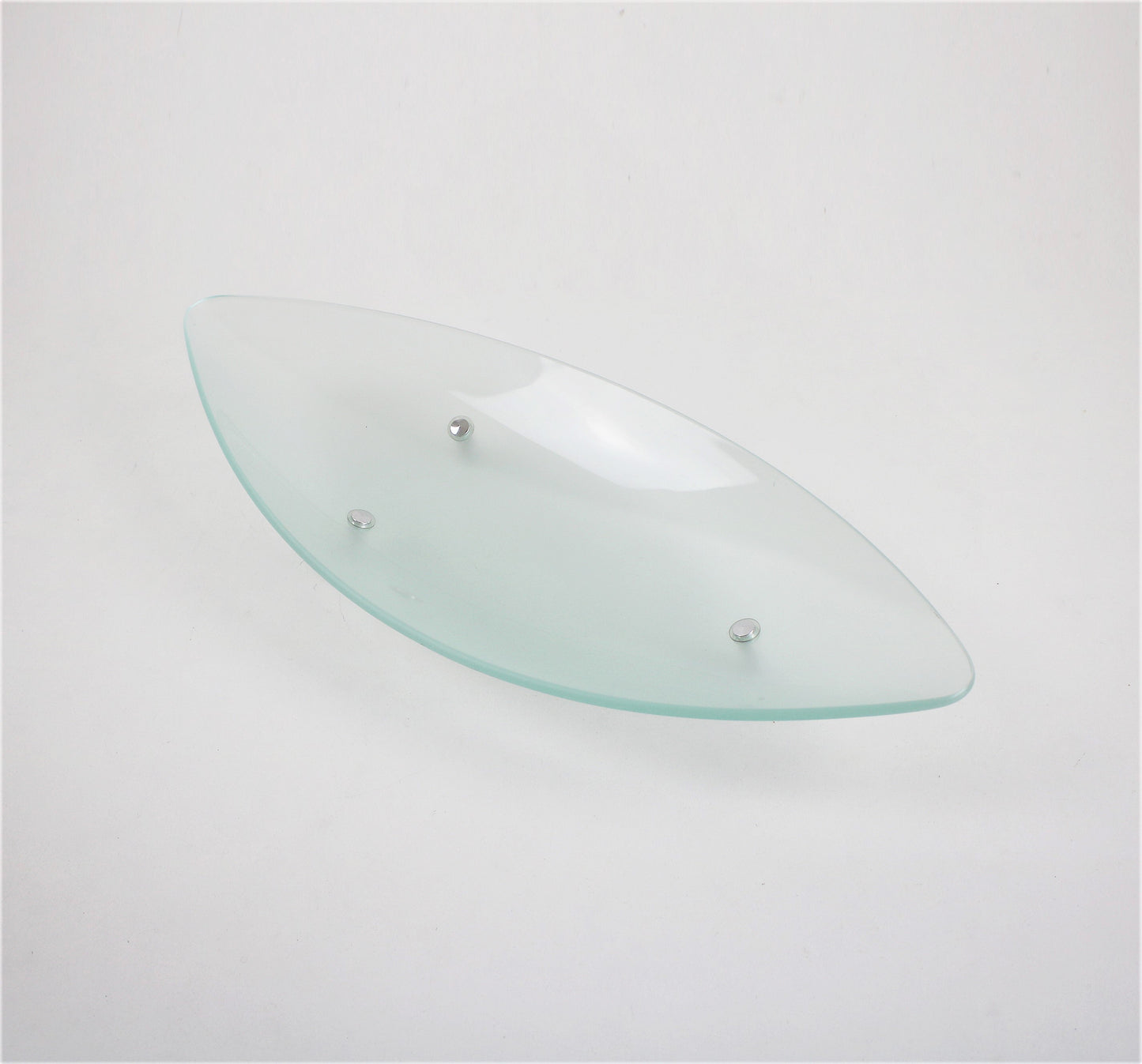 Y2k Preloved fruit bowl in frosted glass and metal