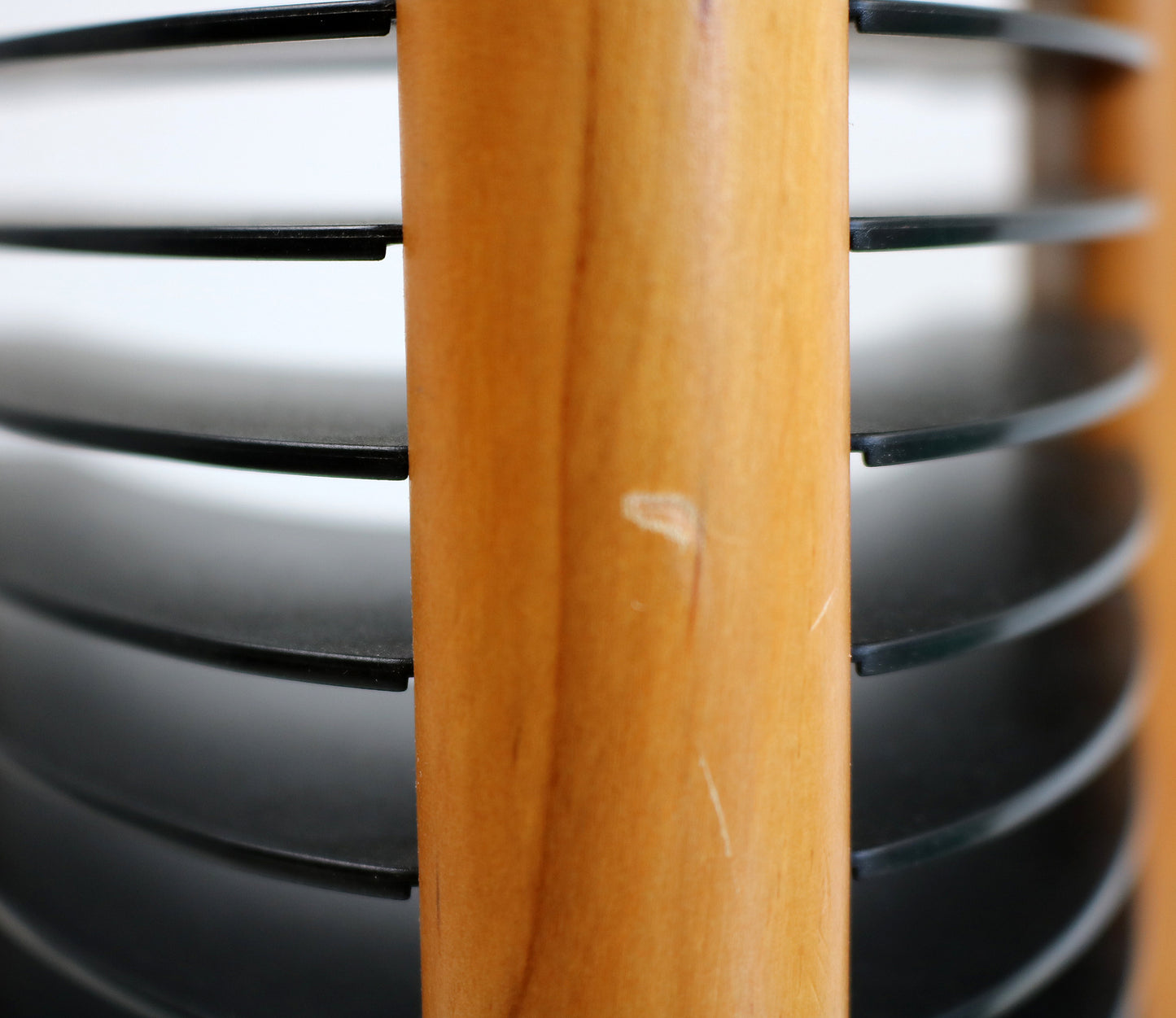 1990s Y2K CD tower / storage rack in wood and acrylic - postmodern design