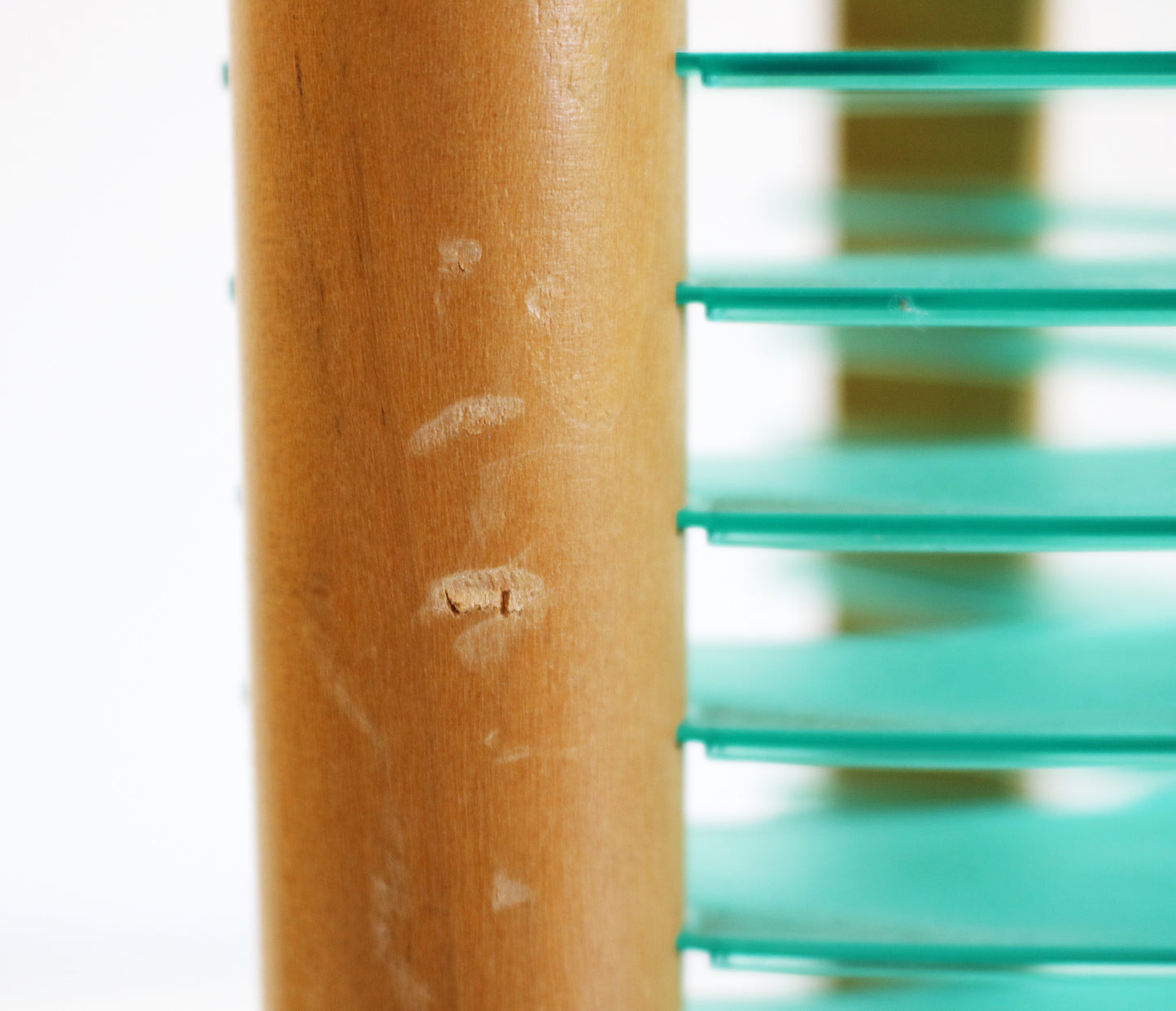 1990s Y2K CD tower / storage rack in wood and acrylic - postmodern design