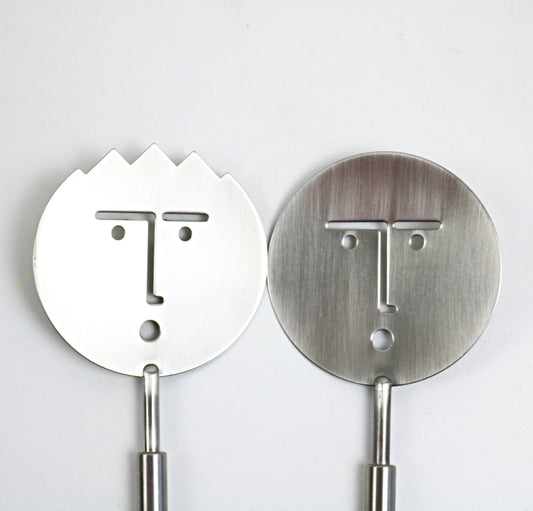 Preloved Hans Schroll for HOGRI Design - stainless steel salad servers