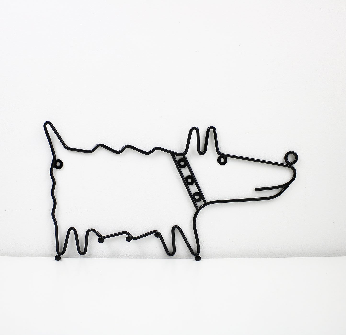 Retired wire dog coat rack hooks / sculpture by IKEA
