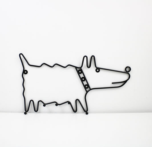 Retired wire dog coat rack hooks / sculpture by IKEA