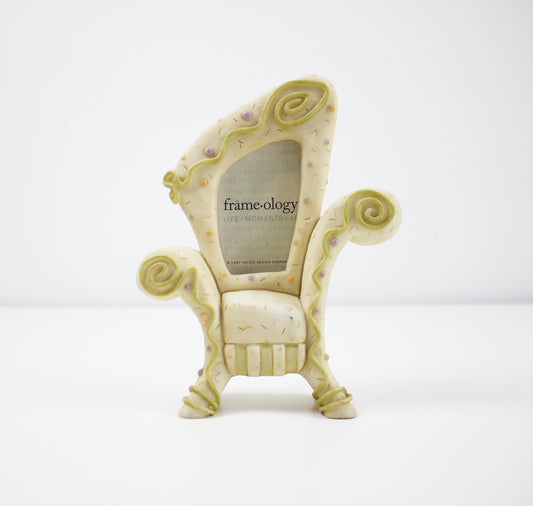 Postmodern Memphis style armchair picture frame by frame.ology 1990s RARE ITEM