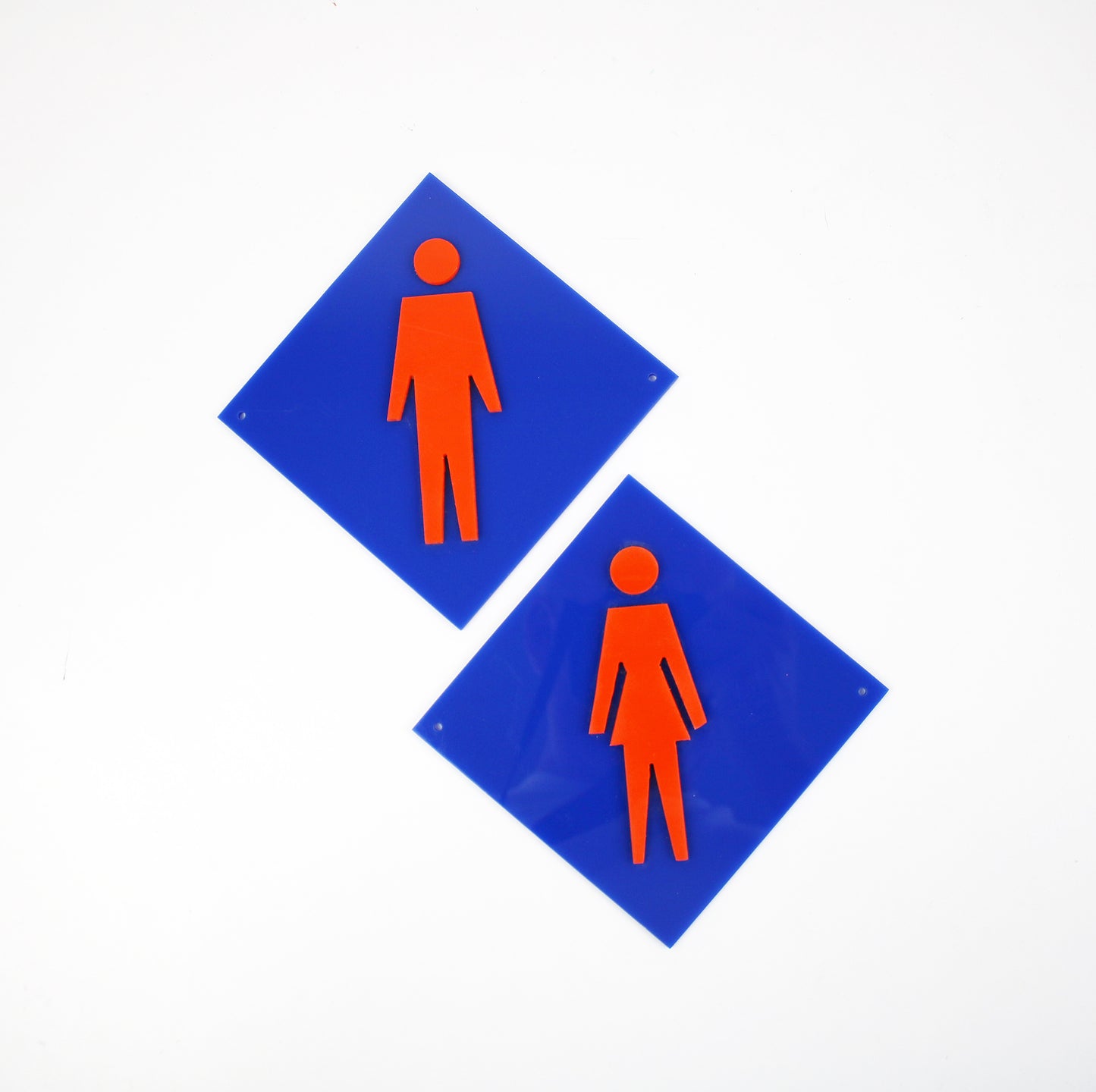 Perspex door sign pair - 1990s Spanish logo