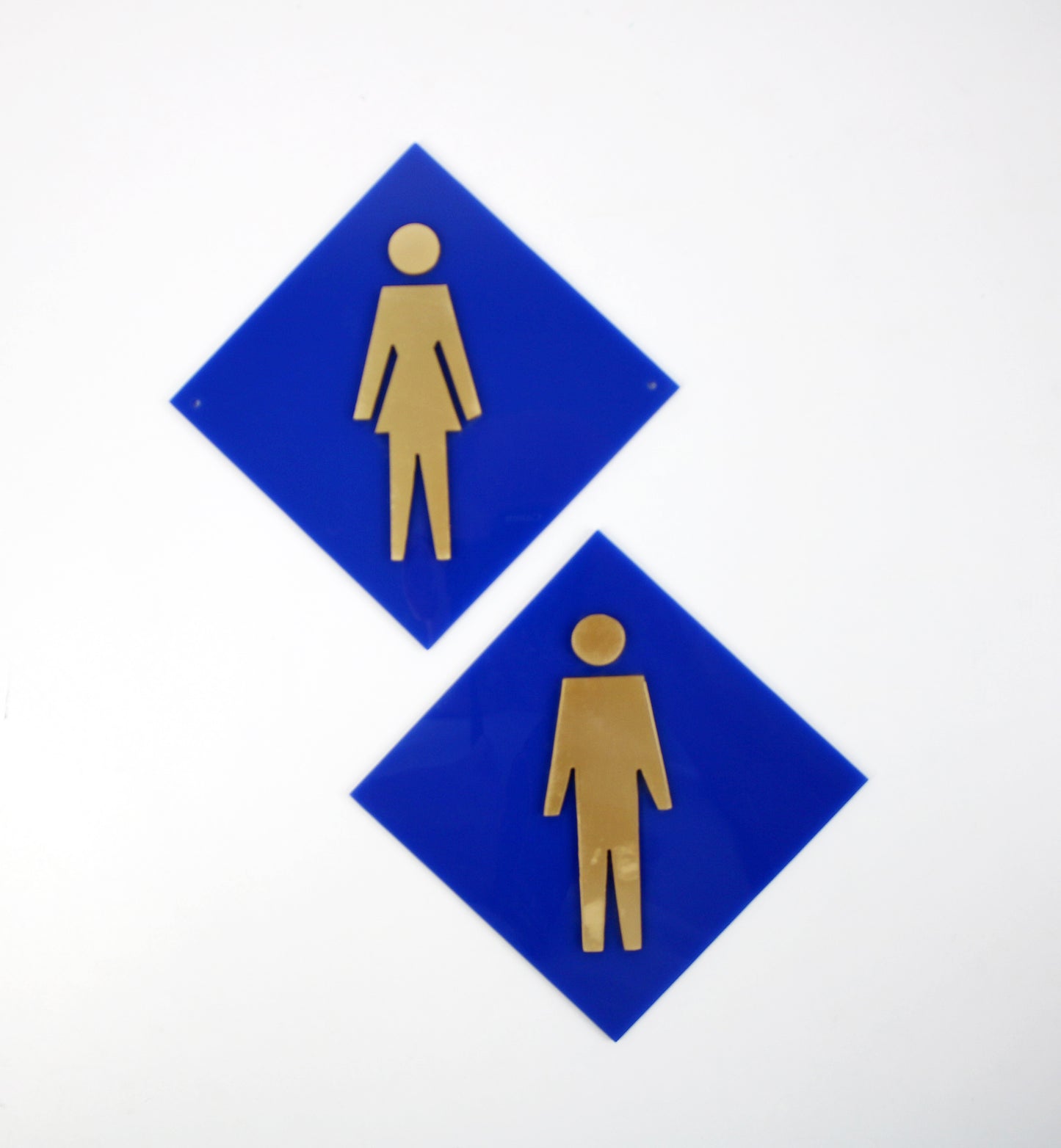 Perspex door sign pair - 1990s Spanish logo