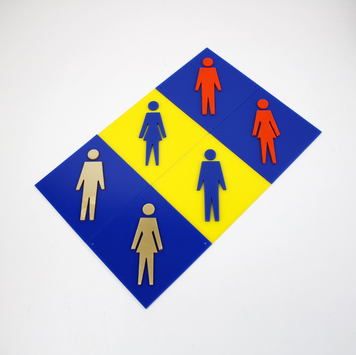 Perspex door sign pair - 1990s Spanish logo