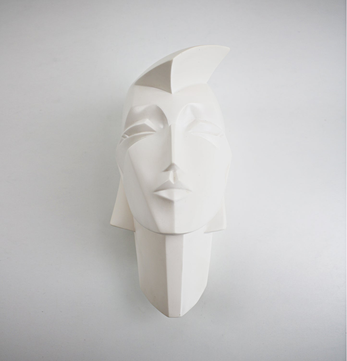Original Lindsey B Brian or Brunhilde full face mannequin wall sculptures (stand also available) in white resin