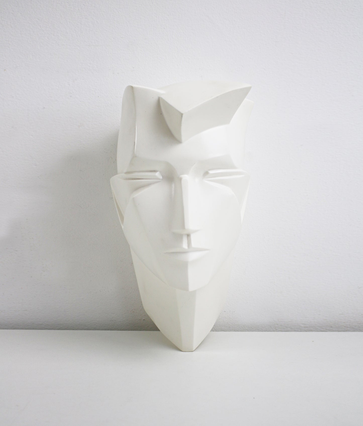 Original Lindsey B Brian or Brunhilde full face mannequin wall sculptures (stand also available) in white resin