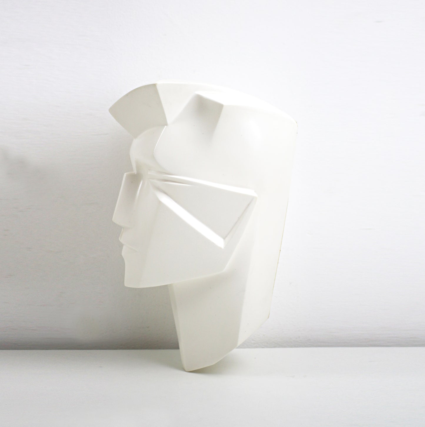 Original Lindsey B Brian or Brunhilde full face mannequin wall sculptures (stand also available) in white resin