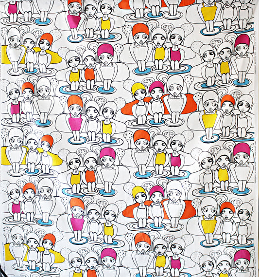 2012 Limited Edition IKEA fabric 'Swimmers' by Karolina Palmer - 4 pieces available.