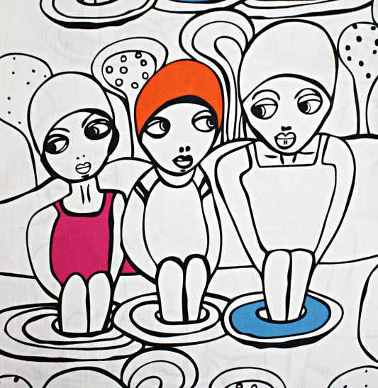 2012 Limited Edition IKEA fabric 'Swimmers' by Karolina Palmer - 4 pieces available.