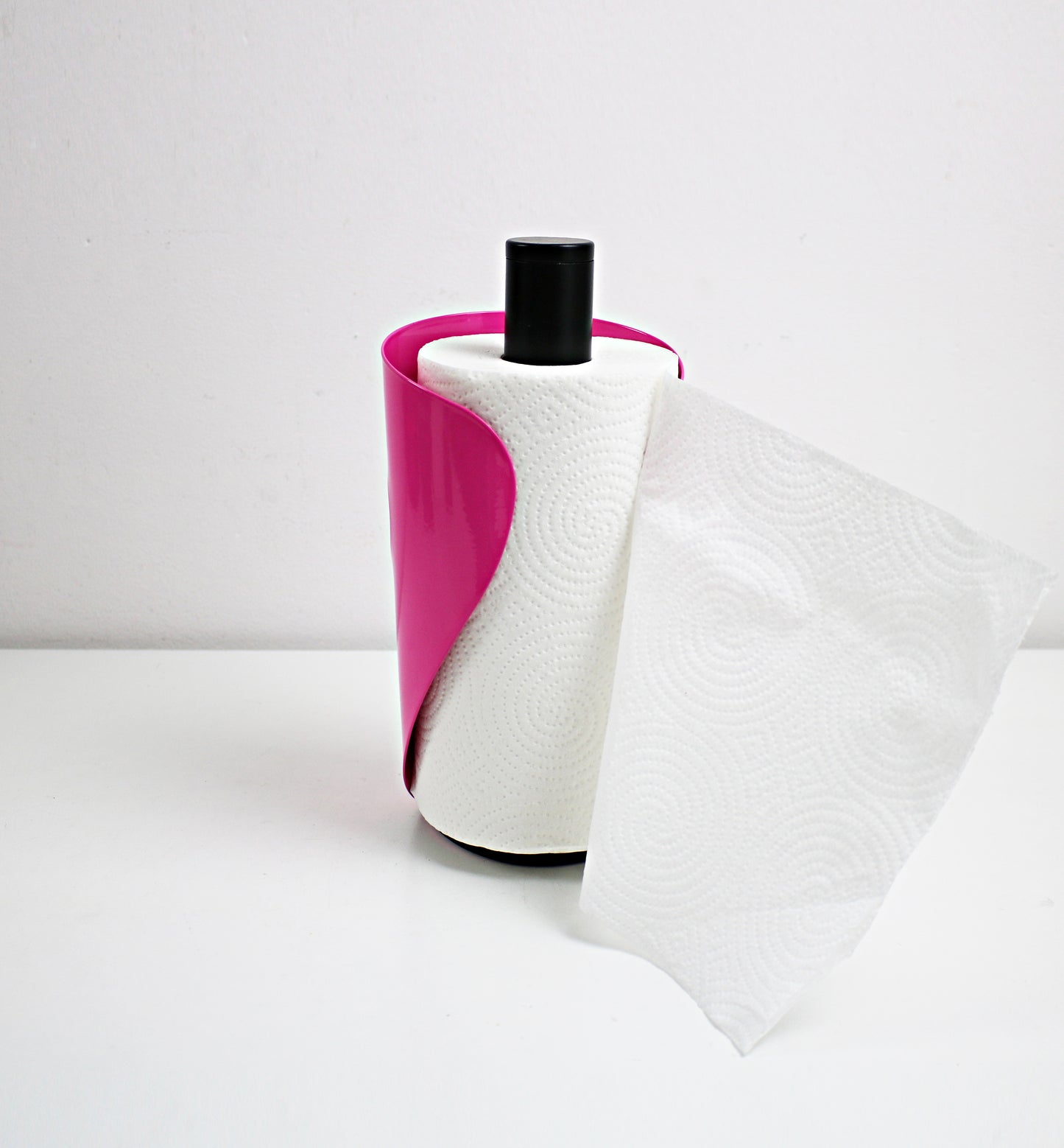 Pre-loved Sabine Stougaard for Steel Function - Pisa kitchen towel holder in bright pink and black