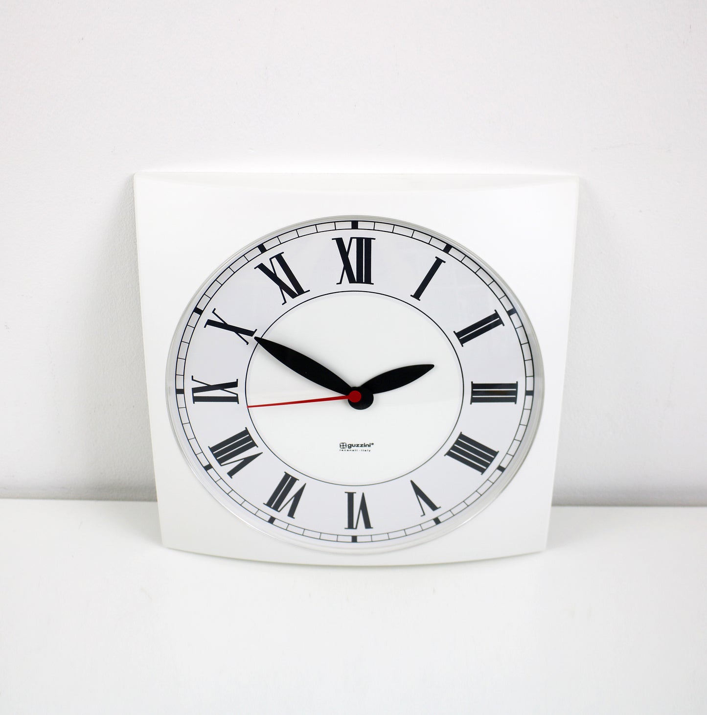 Postmodern / space age wall clock F Castiglione Morelli for Guzzini 1980s / 90s