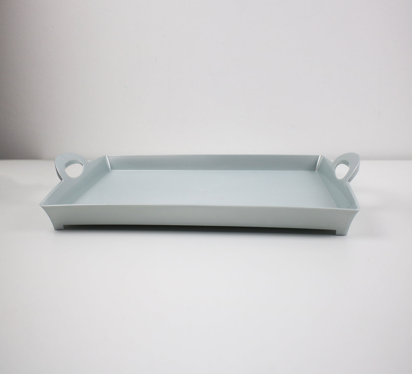 Rare LARGE Y2K Space age silver acrylic Pop tray by Guzzini 2000s