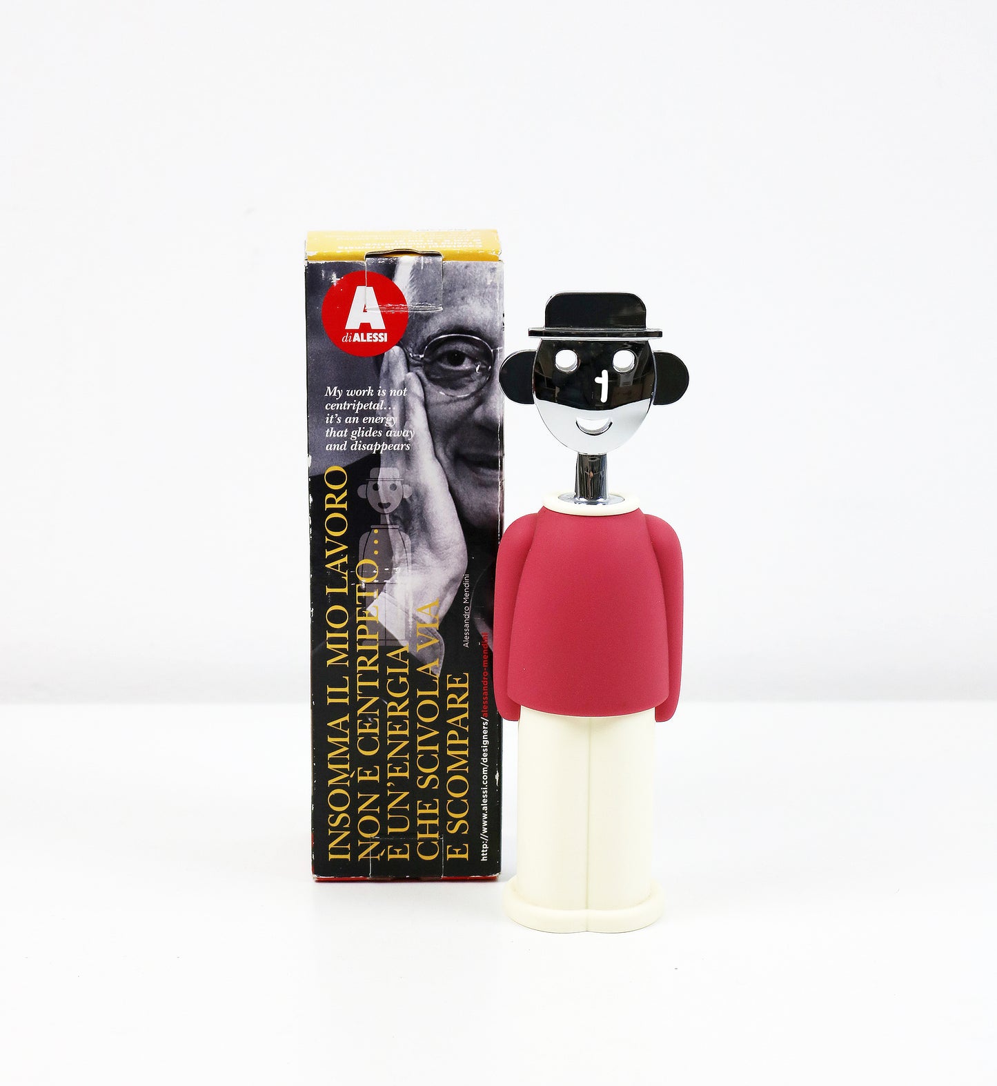 Alessandro Mendini for Alessi Preloved Cavatappi corkscrew - Alesandro M Red