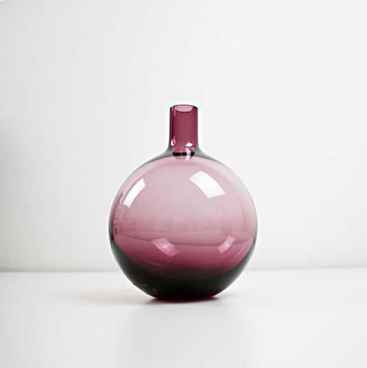 vintage ikea pink red purple vase glass