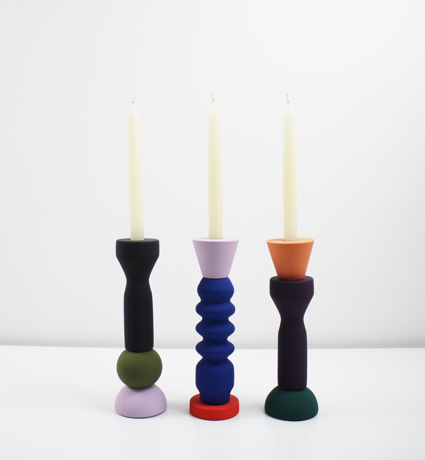 Maegen Postmodern ceramic Stack candlestick - 3 designs available - new item