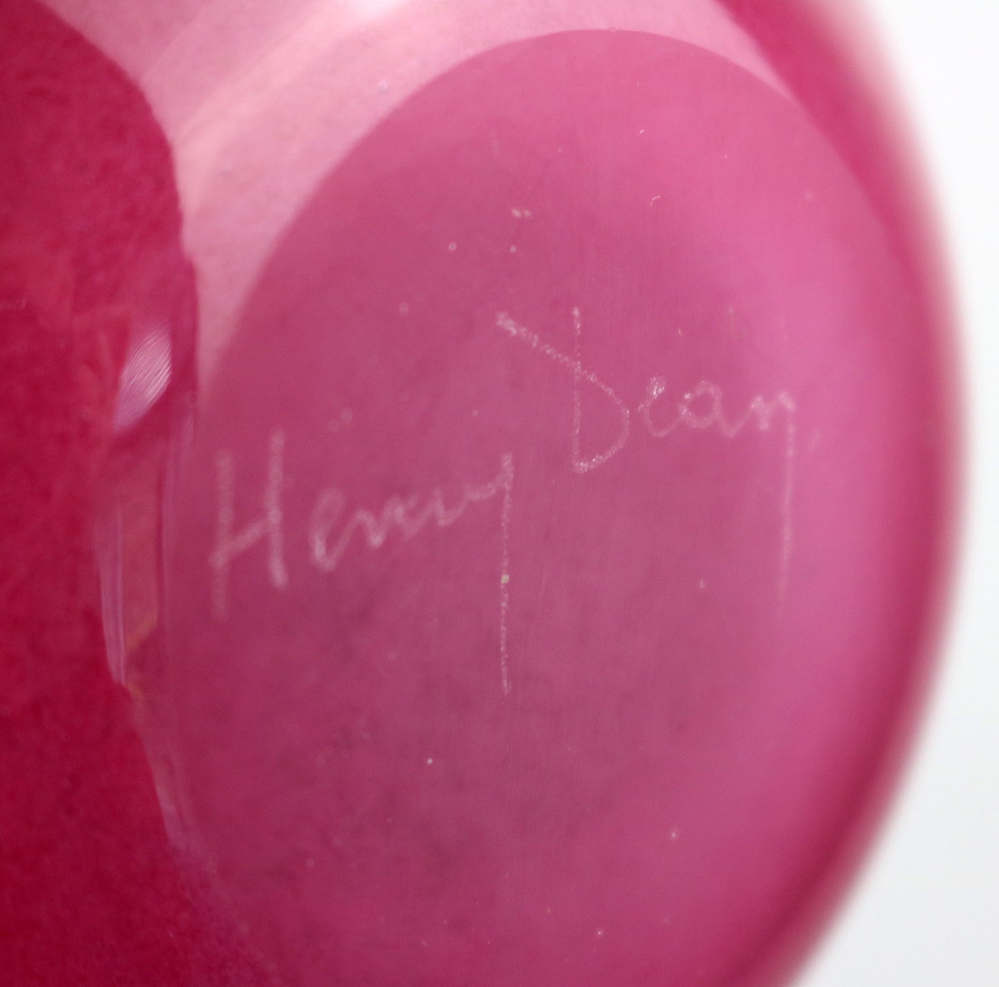Preloved Henry Dean Belgium handmade glass vase 3 styles available signed