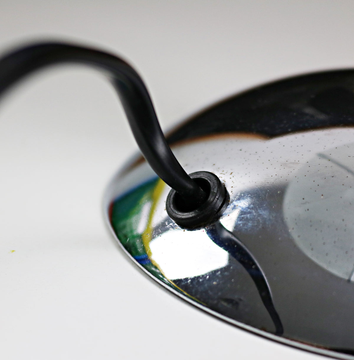 Kvintol beech, chrome and glass lamp IKEA 1997
