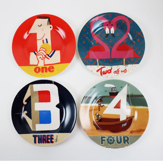 Paul Thurlby Number Plates - set of 4. Retired and unused in original box 2013
