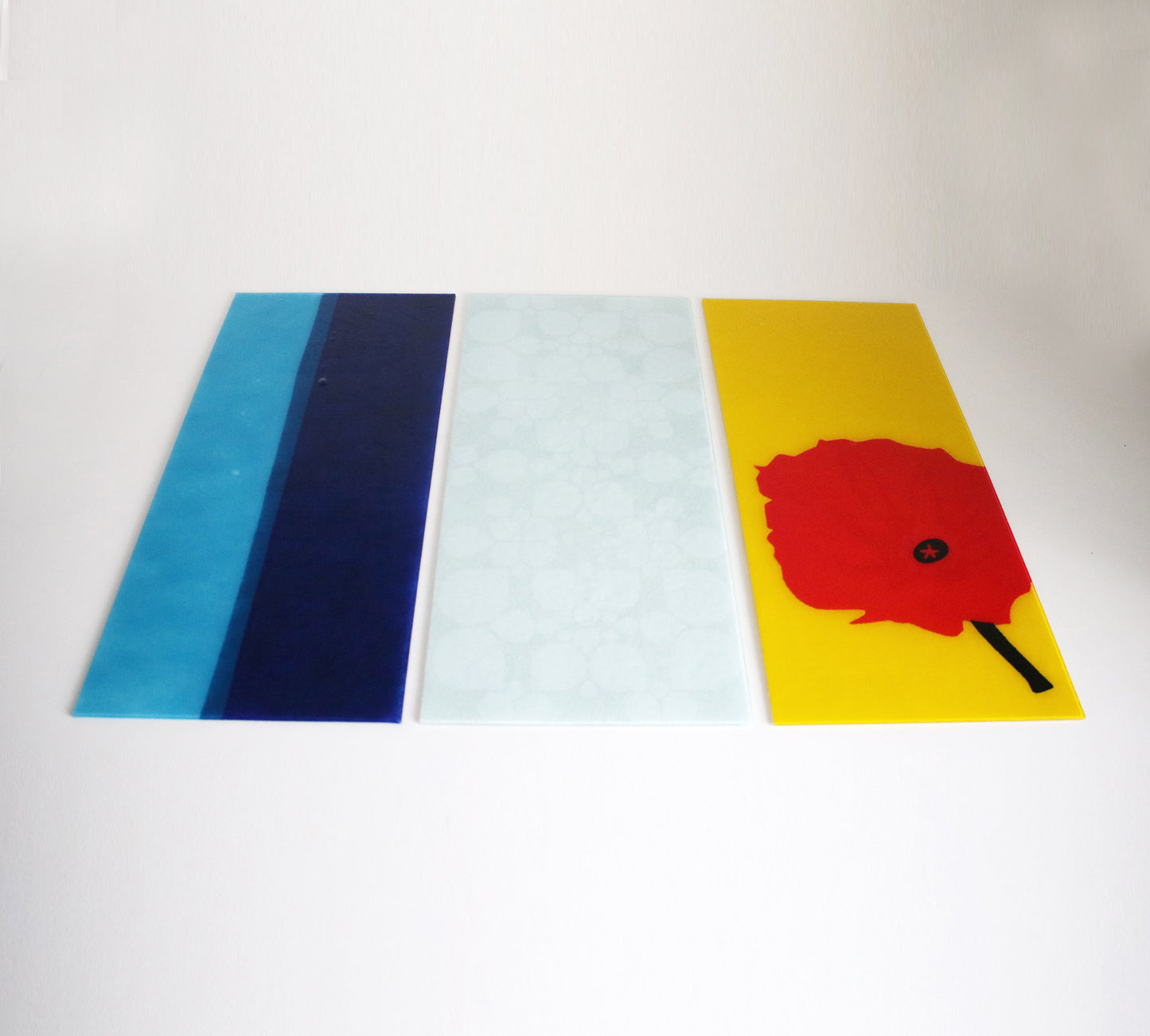 Gyllen by IKEA retired wall light with glass art panel 2006 by David Wahl