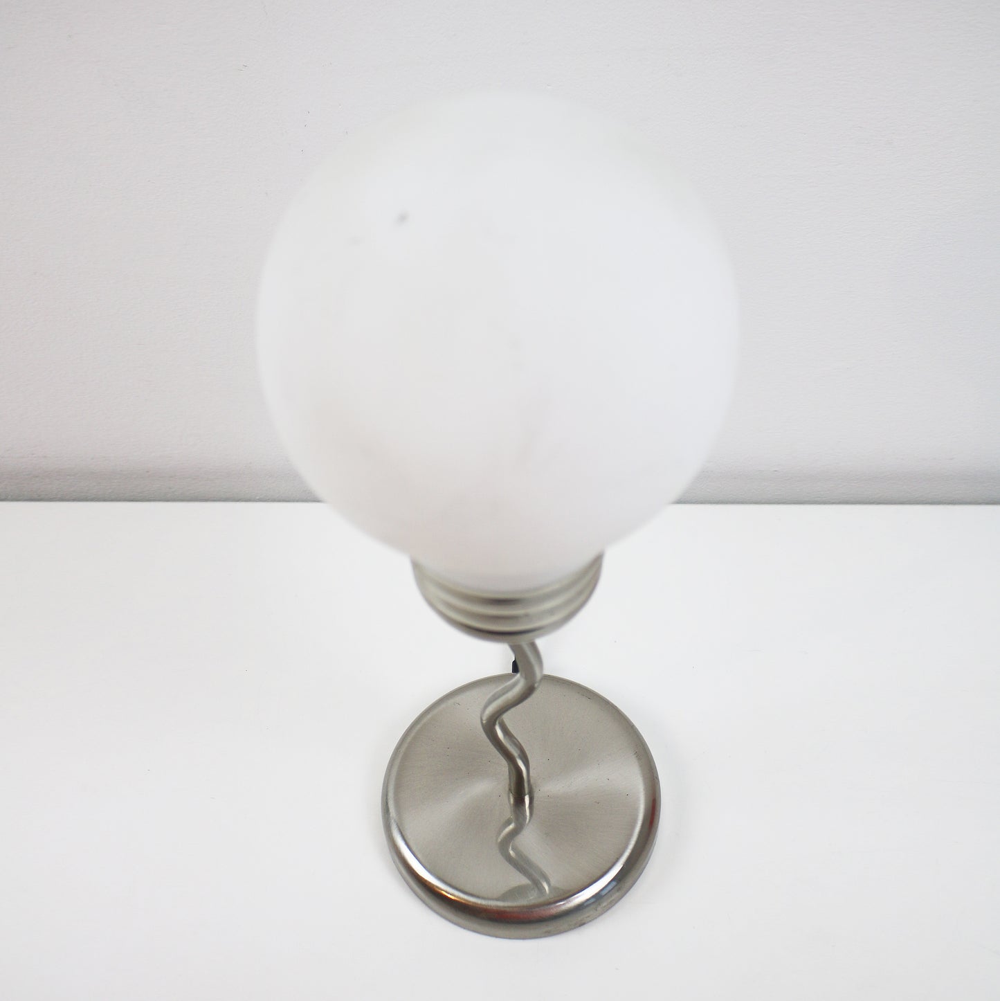1980s postmodern wiggle lamp - giant light bulb glass shade