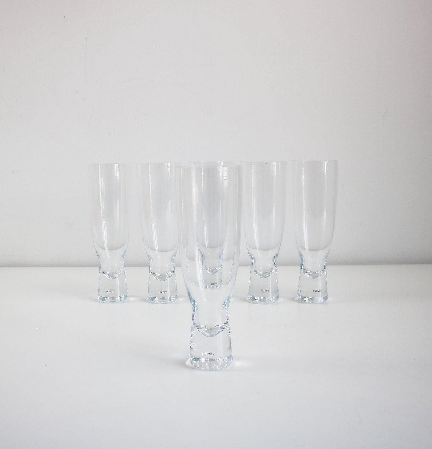 Rare vintage wine glasses by FREUD London - set of 6 unused