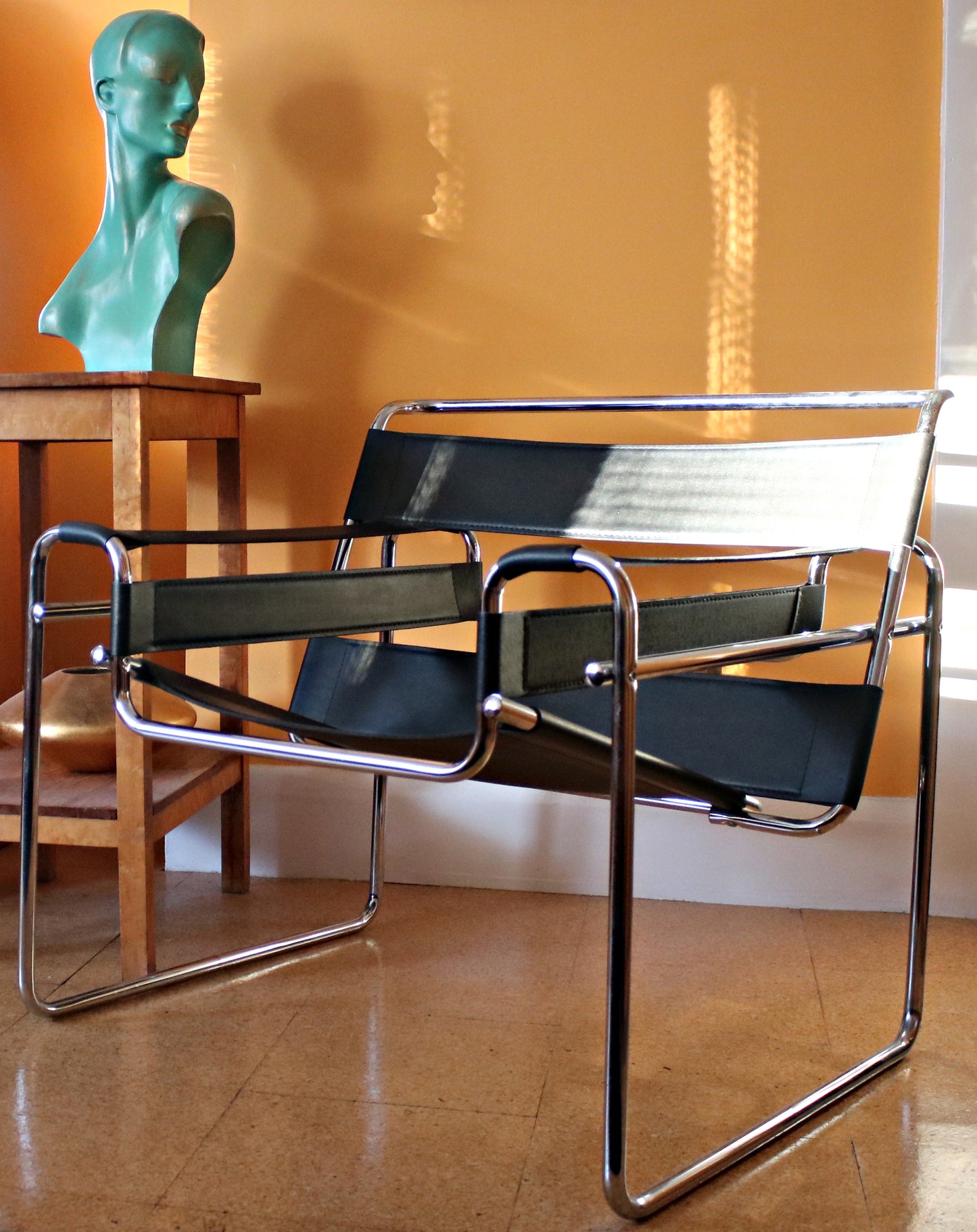 1985 Habitat Wassily armchair in black leather