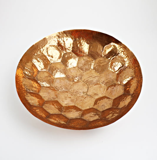 Tom Dixon Eclectic preloved LARGE Copper Hex Bowl - 385mm diameter