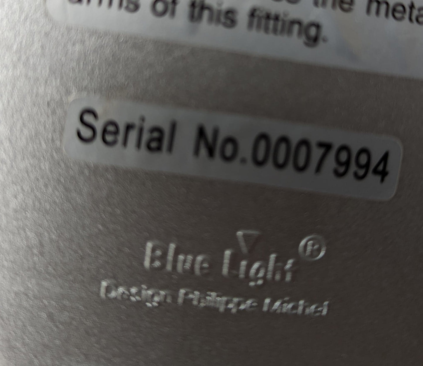 Blue Light by Phillipe Michel for Ring Lighting Y2K desk lamp