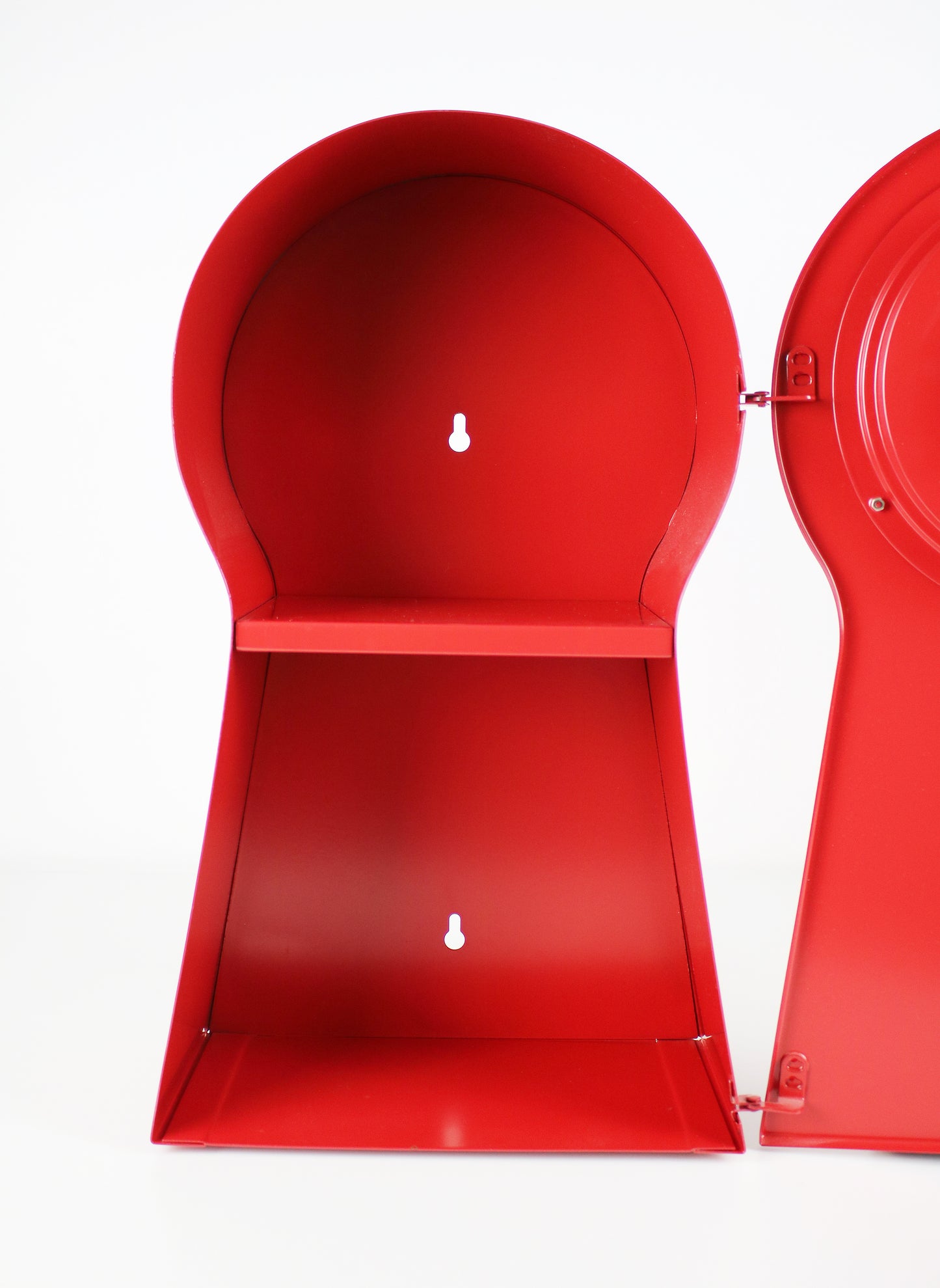 1990s PS metal keyhole cabinet and clock by IKEA