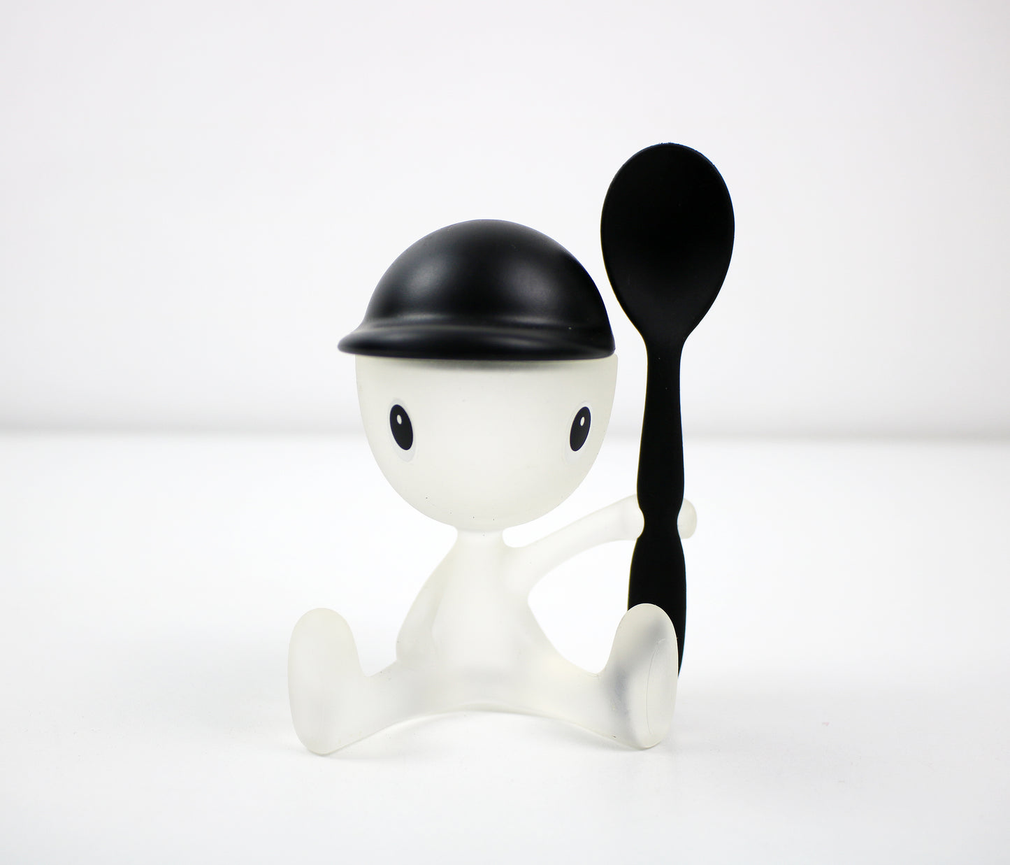 Preloved Cico egg cup pair by Stefano Giovannoni for Alessi - with spoons