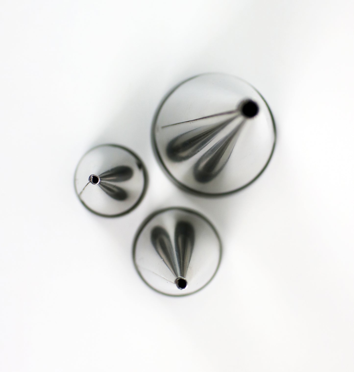 Swedish modernist conical steel cruet salt, pepper and sugar set by Gense of Sweden
