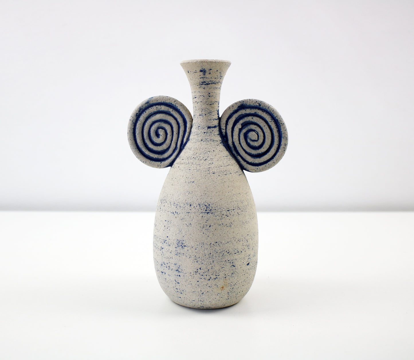 Hand thrown studio pottery stoneware bud vase - signed