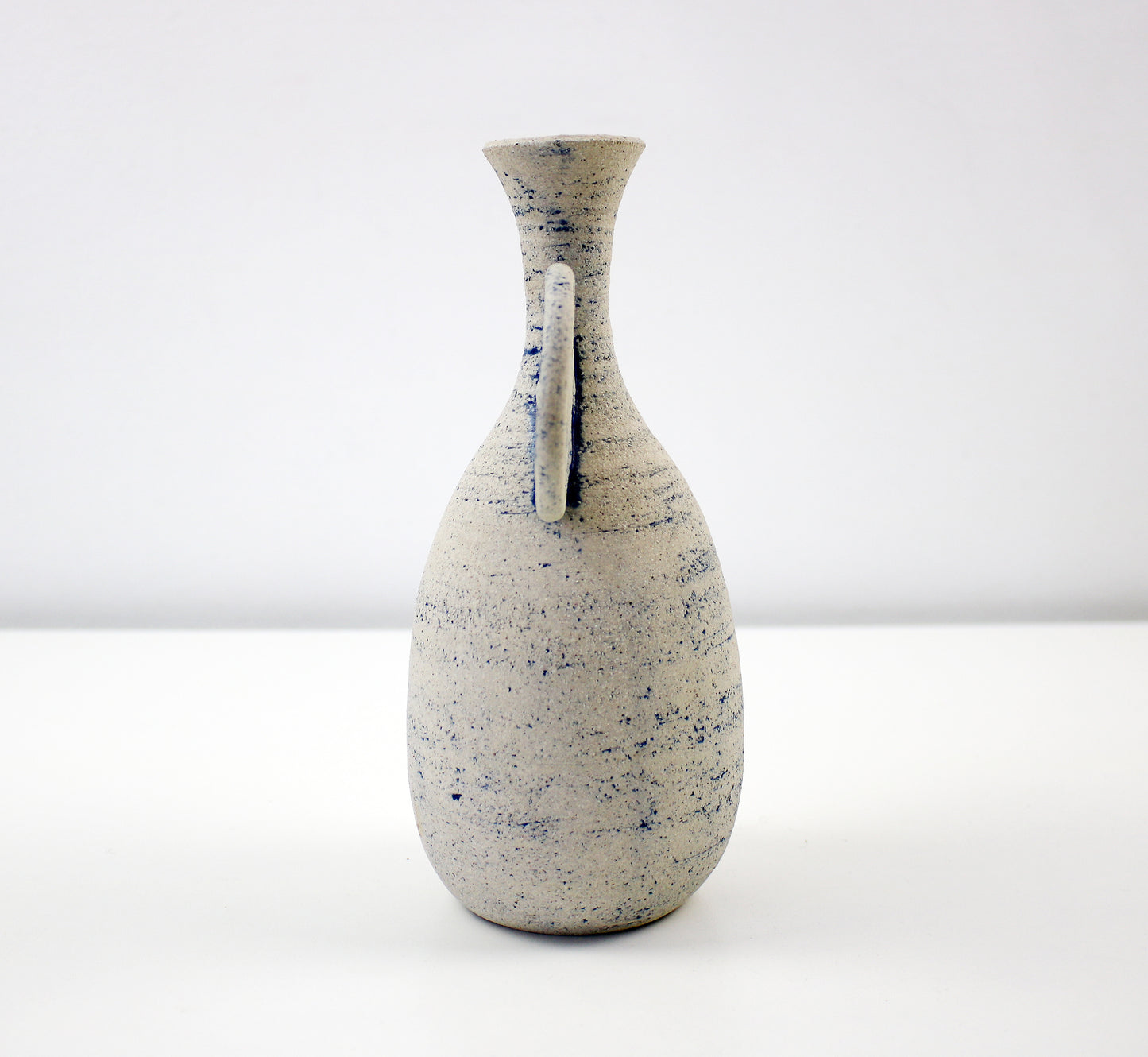 Hand thrown studio pottery stoneware bud vase - signed