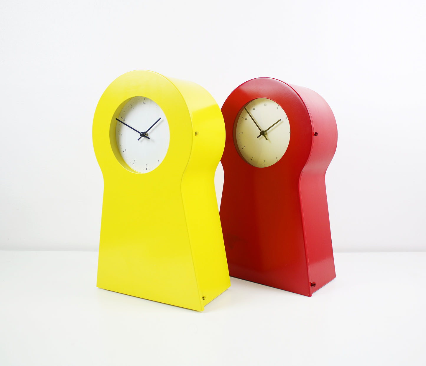 1990s PS metal keyhole cabinet and clock by IKEA