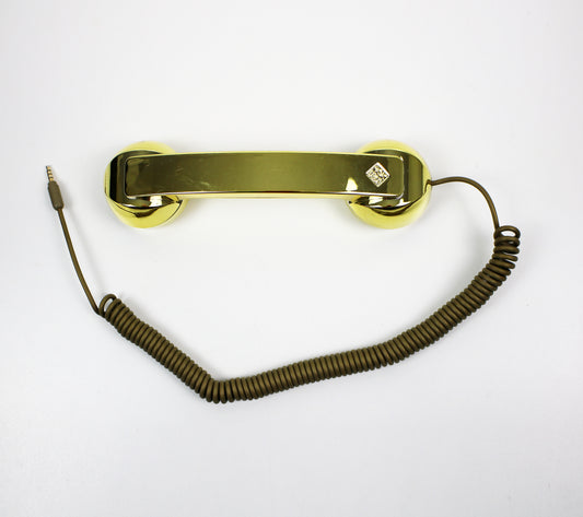 Limited Edition Moshi Moshi gold telephone handset by David Turpin 2009