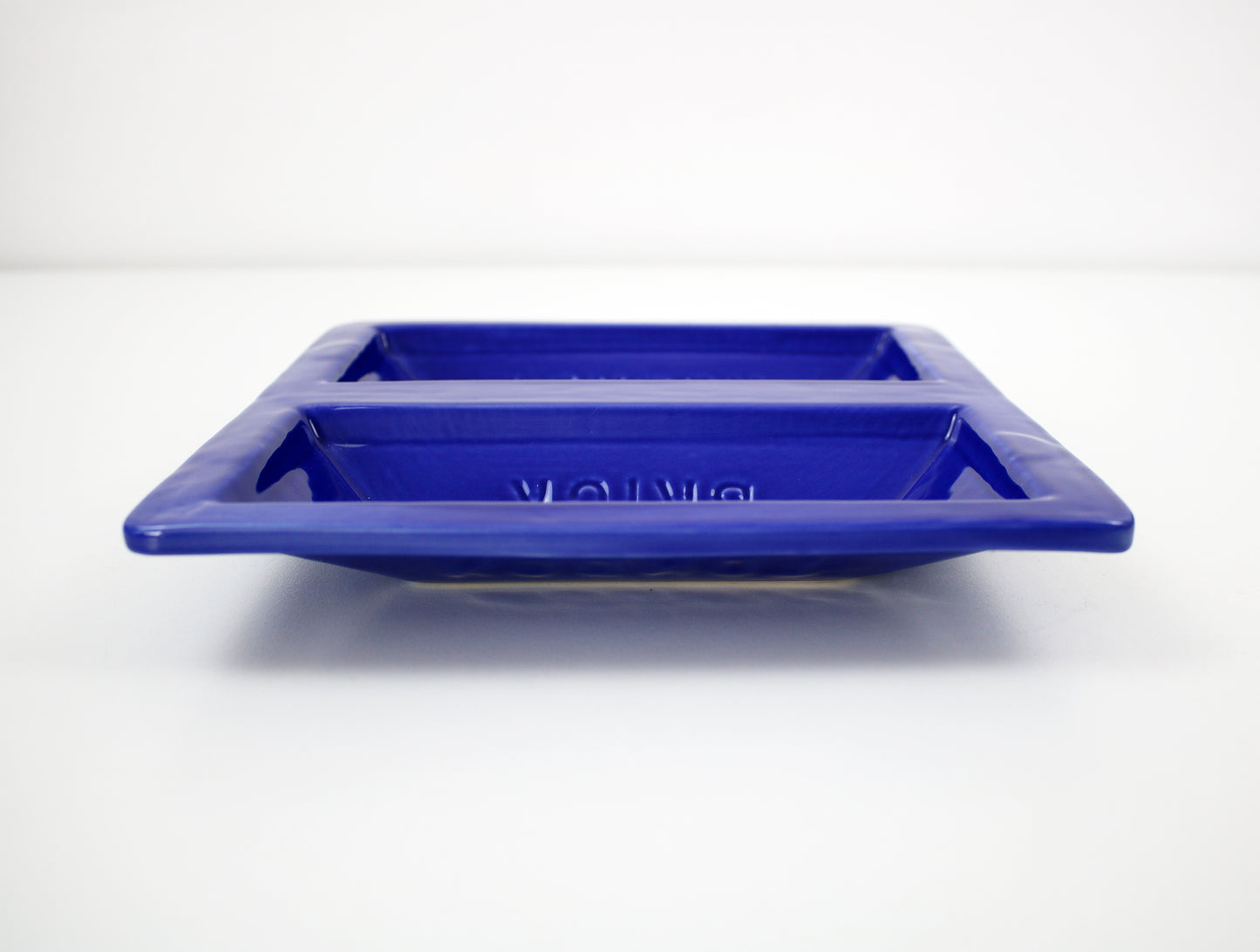 Preloved contemporary London Brick ceramic vase or dish by Stolen Form - blue or white