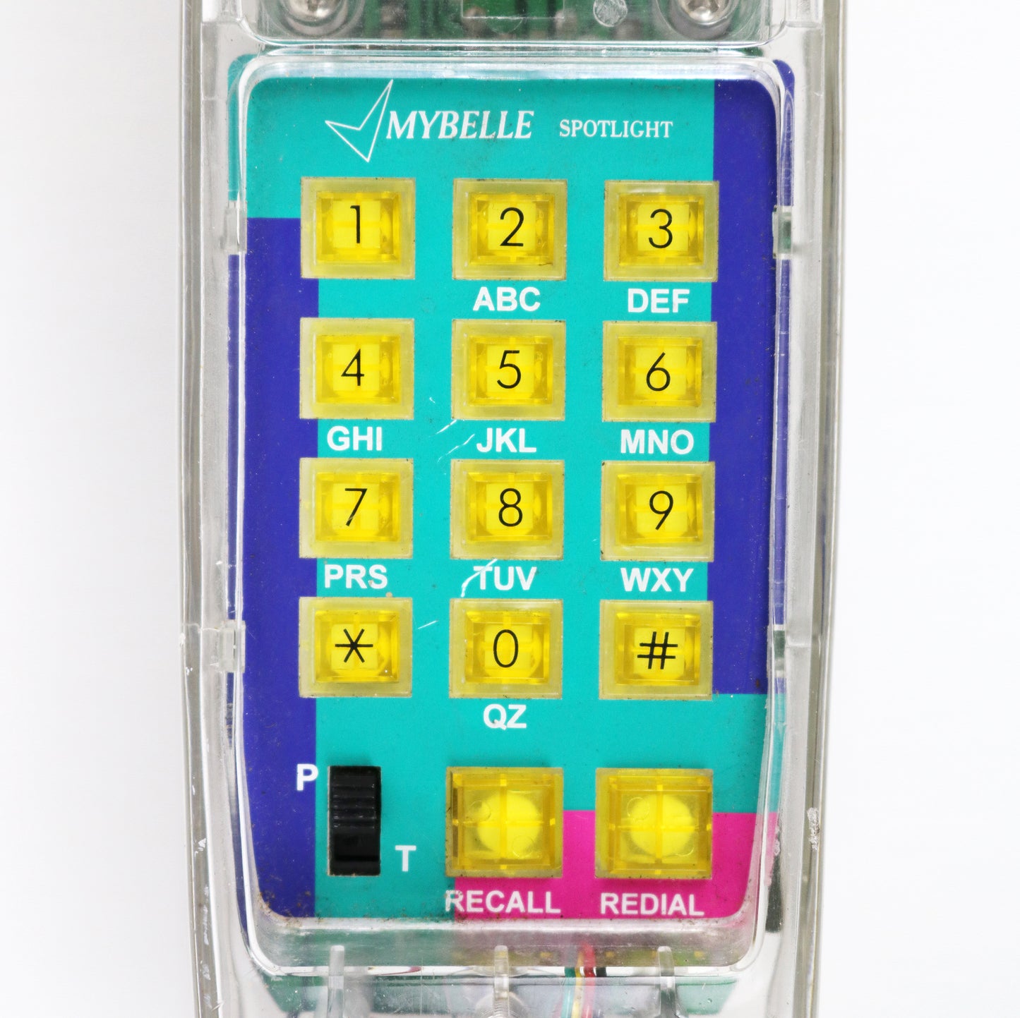 Vintage transparent telephone Spotlight 753 by Mybelle 1980s 1990s