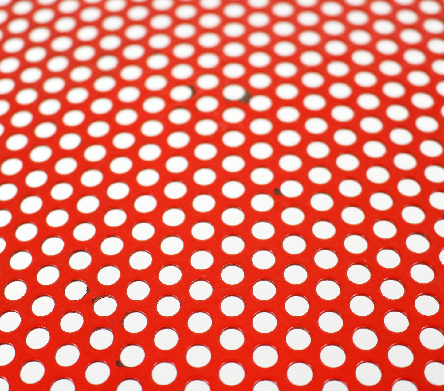 Conran for Habitat 1980s trolley in red perforated metal