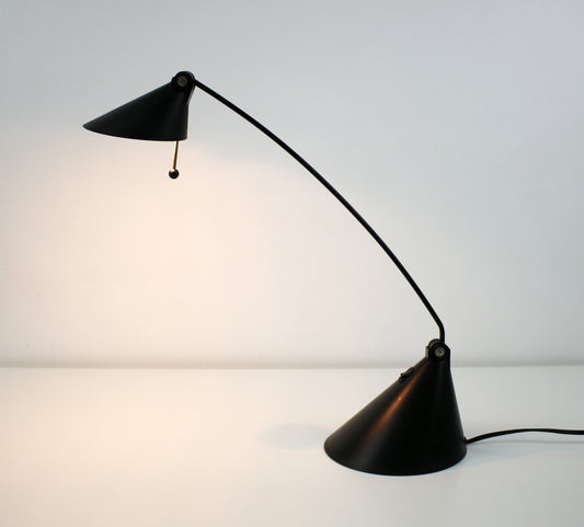 Adjustable desk lamp in black 1997 post modernism Paras by Dar Lighting