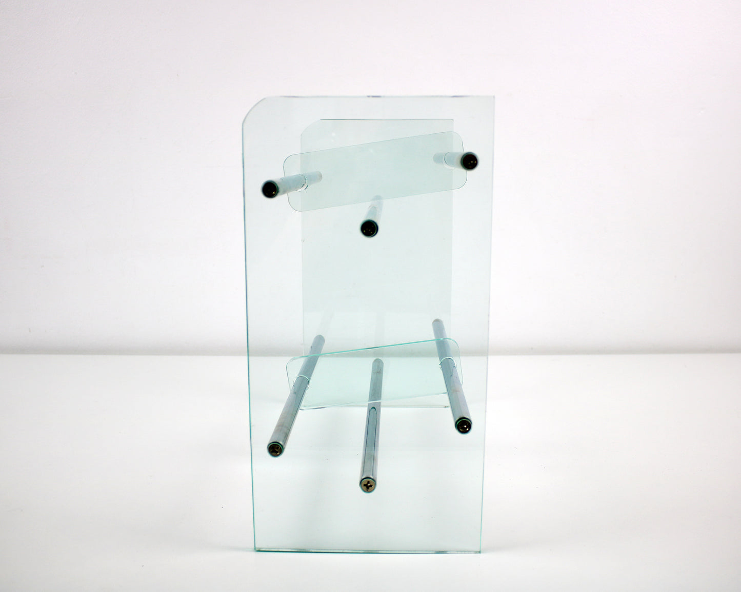 Lucite and chrome preloved CD storage rack