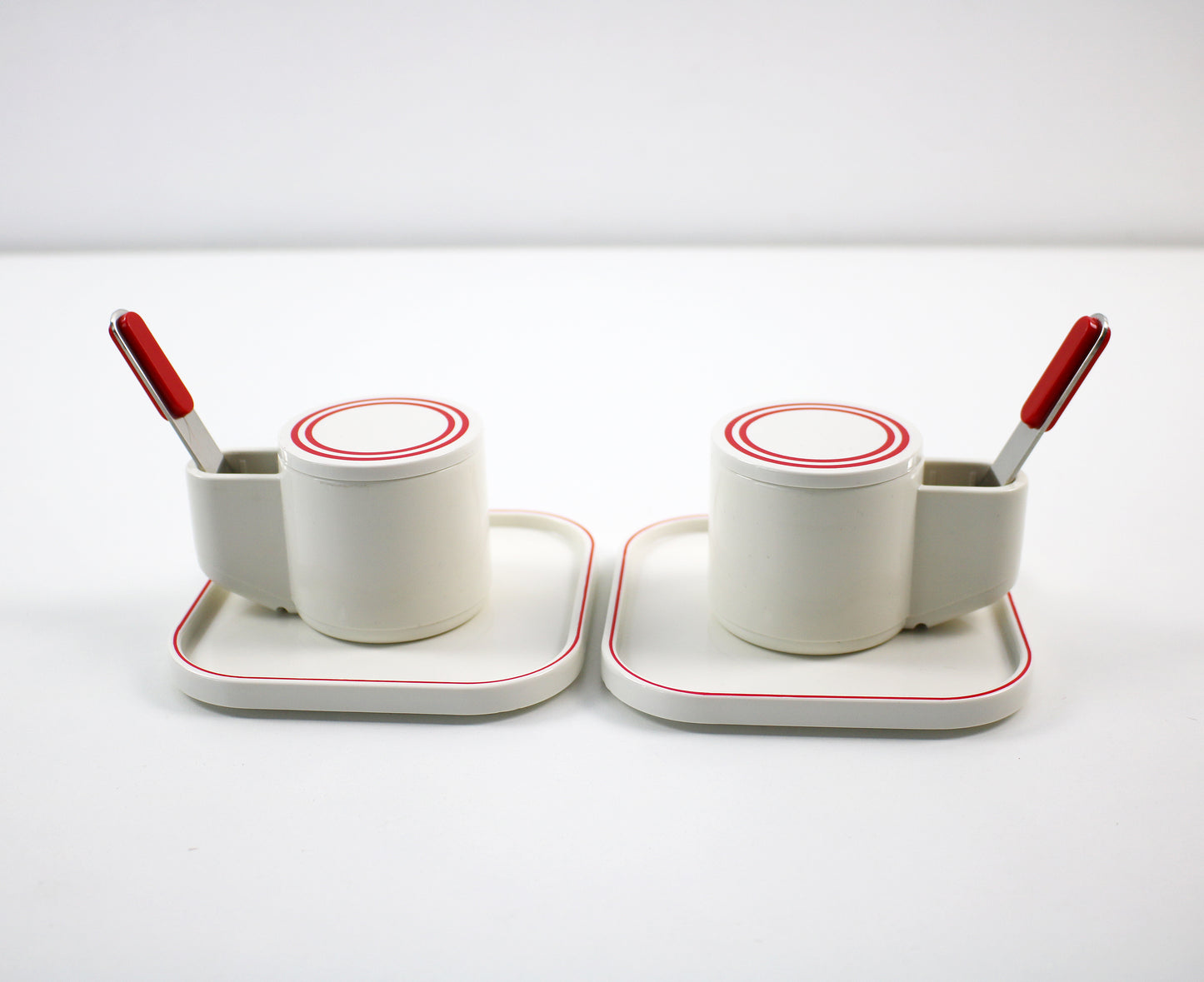 Pino Spagnolo for Biesse 1970s 2 person coffee set - unused vintage stock - 2 available