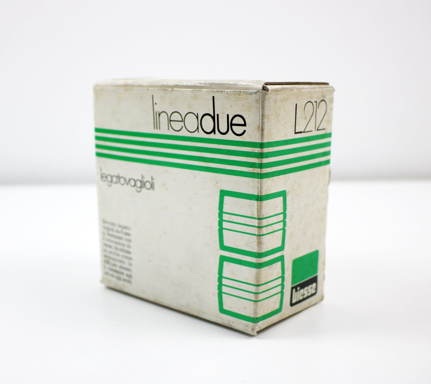 Set of 6 1970s Linea Due napkin rings by Pino Spagnolo for Biesse - unused vintage stock
