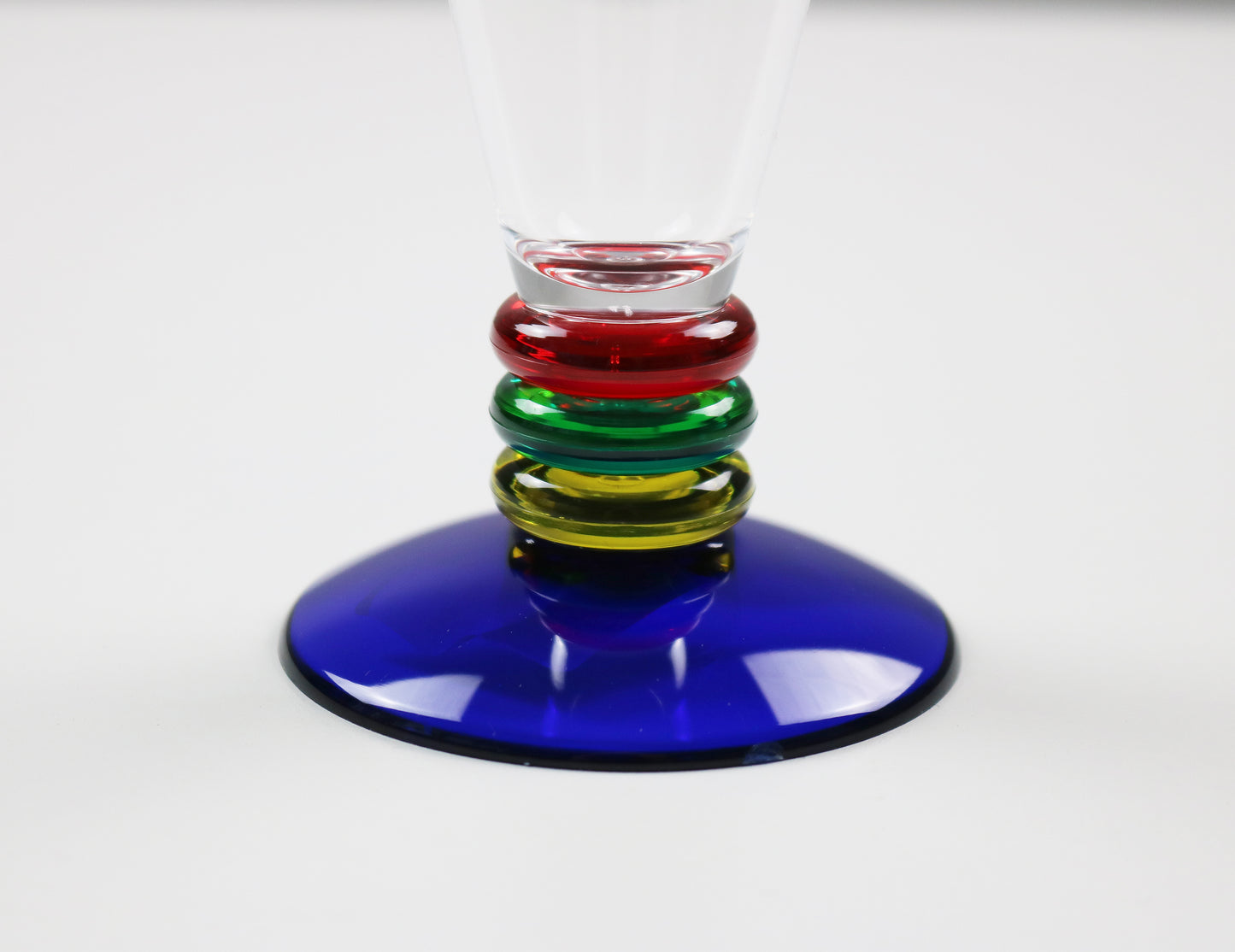 1990s Italian acrylic champagne flute - Colors range by Guzzini